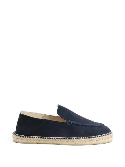 Manebi Hamptons Suede Espadrilles In Blue