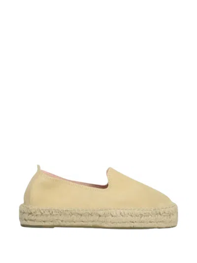 Manebi Hamptons Suede Flat Espadrilles In Neutral