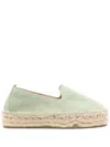Manebi Slip-on Suede Espadrilles In Green