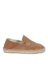 Manebi Hamptons Suede Loafers Espadrilles In Brown