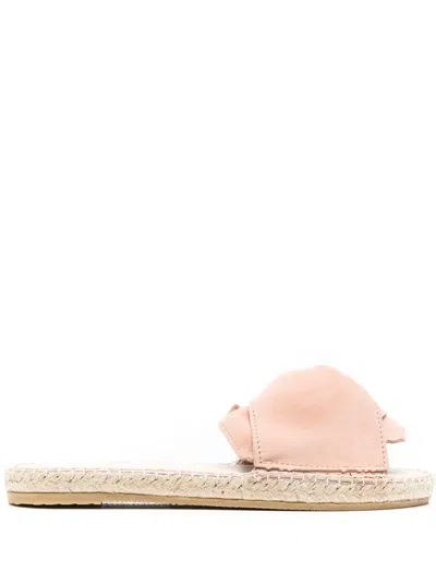 Manebi Knot-detail Slip-on Sandals In Pink