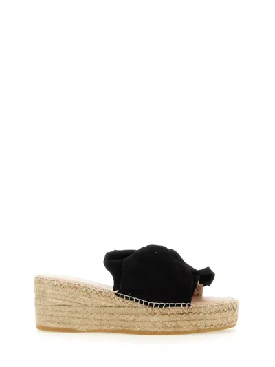 Manebi Knot Espadrille Sandals In Black