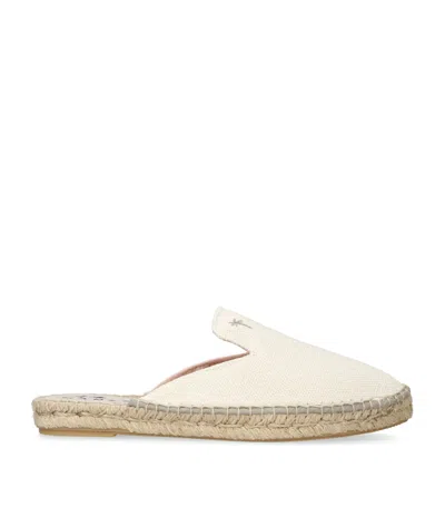 Manebi Womens White La Havana Contrast-sole Woven Espadrilles