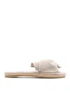 Manebi Manebí La Havana Knot-detail Hemp Sandals In Beige