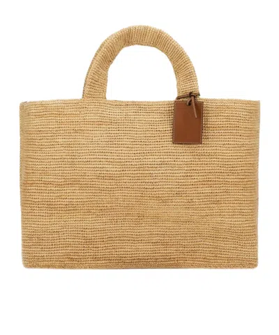 Manebi Manebí Large New Sunset Woven Tote Bag In Brown