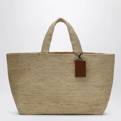 Manebi Manebí Large Raffia Tote Bag In Neutral