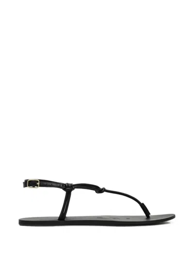 Manebi Leather Flat Sandals In Multi