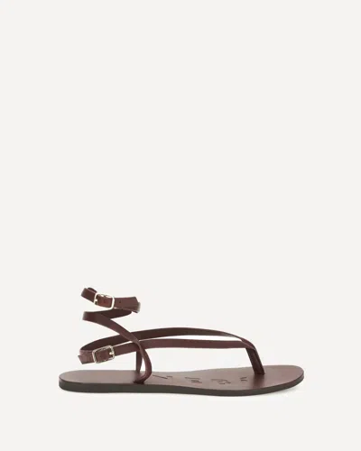 Manebi Leather Sandals In Brown