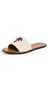 Manebi Leather Sandals Natural/cocoa Palm
