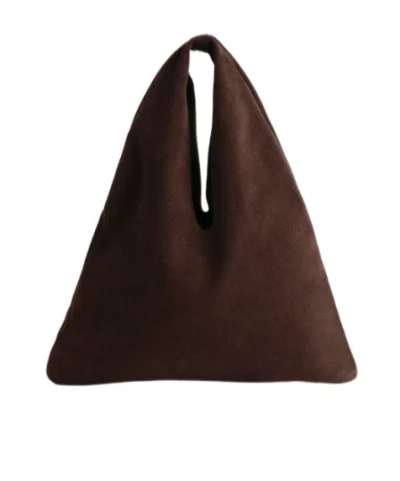 Manebi Manebí Louis Suede Shoulder Bag In Brown