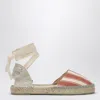 Manebi Striped Open Toe Espadrilles In Sand