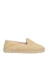 Manebi Raffia Espadrilles In Brown