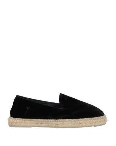 MANEBI MANEBÍ MAN ESPADRILLES BLACK SIZE 9 TEXTILE FIBERS