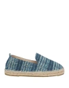 Manebi Manebí Man Espadrilles Blue Size 9 Leather In Blue