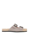 Manebi Manebí Man Espadrilles Grey Size 9 Leather In Grey