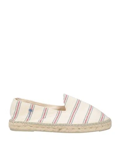 Manebi Manebí Man Espadrilles Ivory Size 14 Textile Fibers In White