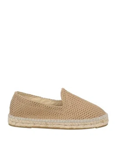 Manebi Manebí Man Espadrilles Light Brown Size 9 Textile Fibers In Beige