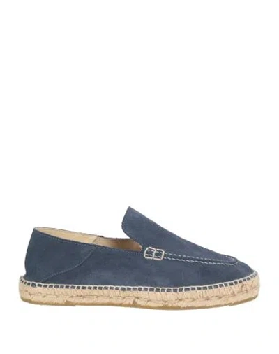 MANEBI MANEBÍ MAN ESPADRILLES NAVY SIZE 8 LEATHER
