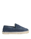 Manebi Manebí Man Espadrilles Navy Size 9 Leather In Navy Blue