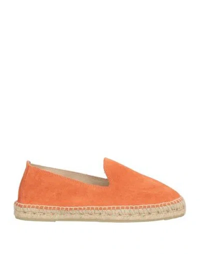 Manebi Manebí Man Espadrilles Orange Size 8 Leather