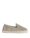 Manebi Manebí Man Espadrilles Sage Green Size 9 Leather In Sage Green