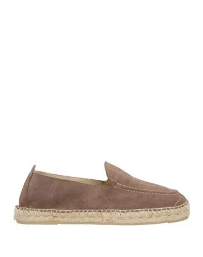 Manebi Manebí Man Espadrilles Taupe Size 9 Leather In Brown