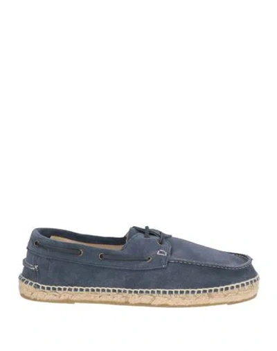 Manebi Manebí Man Loafers Navy Size 8 Leather In Blue