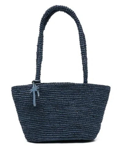 Manebi Medium Blue 'panier' Shopping Bag