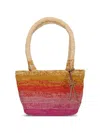 Manebi Medium Panier Gradient Raffia Shoulder Bag In Multi