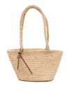 Manebi Medium Panier Tote Bag In Beige