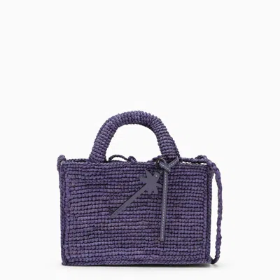 Manebi Mini Bag Sunset Lavender In Raffia In Purple