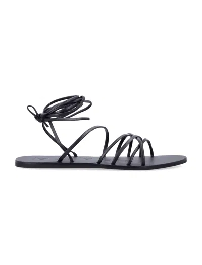 Manebi Mini Lace-up Sandals For Women In Nero