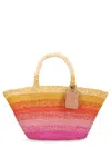Manebi Mini Natural Raffia Shoulder Bag In Multi