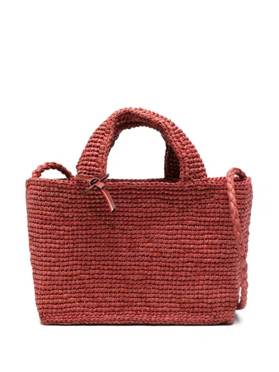Manebi Mini New Sunset Tote Bag In Red