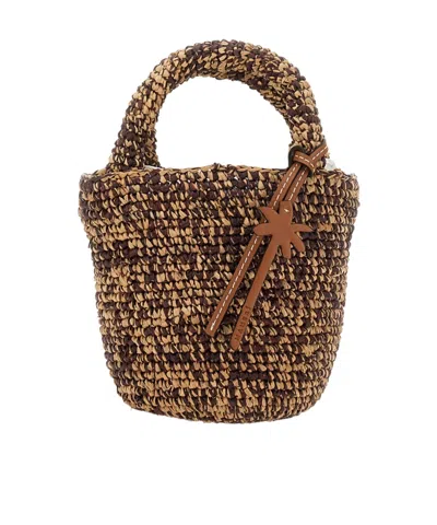 Manebi Mini Summer Handbag In Brown