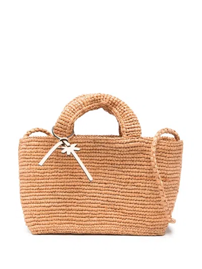 Manebi Mini Sunset Tote Bag In 橘色