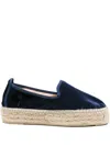 Manebi Monaco Velvet Platform Espadrilles