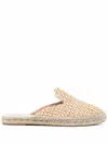 Manebi Raffia Slip-on Espadrilles In V 2.7 Raffia Net