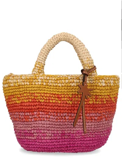 Manebi Natural Raffia Shoulder Bag - Mini In Multi