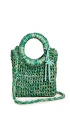 Manebi Net Crossbody Bag Emerald Melange