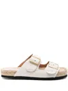 Manebi Nordic Double-strap Slides In White