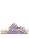 Manebi Hamptons Suede Sandals In R 6.3 Wisteria Lilac