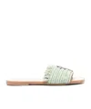 Manebi Manebí Yucatán Woven Fringed Slip-on Slides In White