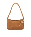 Manebi Raffia Shoulder Bag In Brown