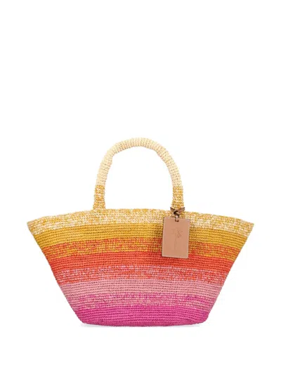MANEBI PANIER WOVEN-RAFFIA SHOULDER BAG