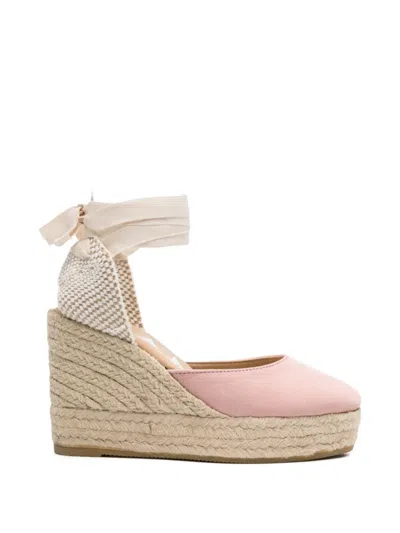 Manebi Pink Chiara Espadrille Wedges