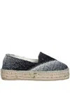 Manebi Platform Flat Espadrilles In Blue