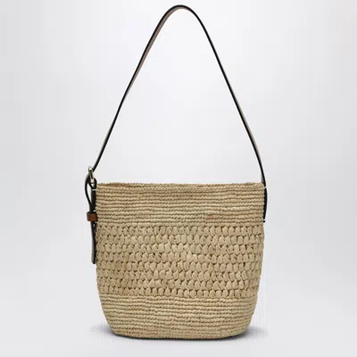Manebi Manebí Raffia And Leather Crossbody Bag In Beige