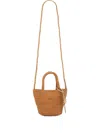 Manebi Raffia Leather-detail Tote Bag In Brown