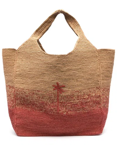 Manebi Raffia Maxi Tote Bag In Neutrals